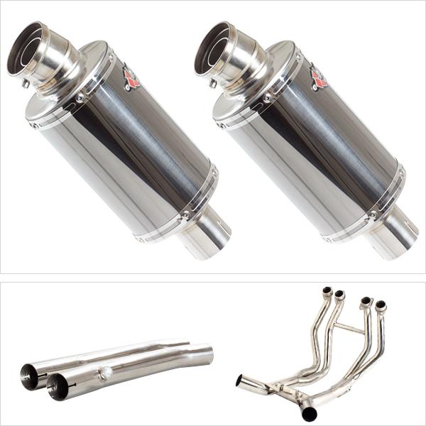 Lextek OP15X2 Twin Exhaust System with Link Pipes for Suzuki GSX 1300 R Hayabusa (99-07)
