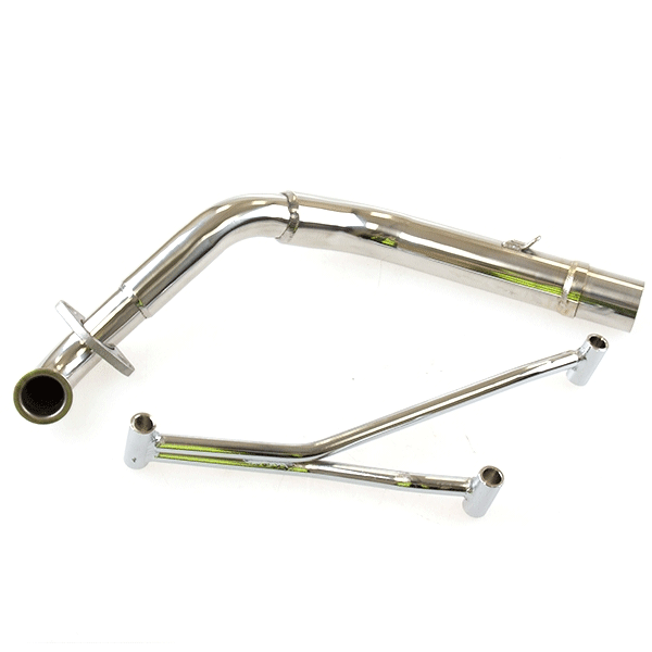 Lextek S/Steel Downpipe for GY6 125cc Scooter (Excluding 10inch wheel)