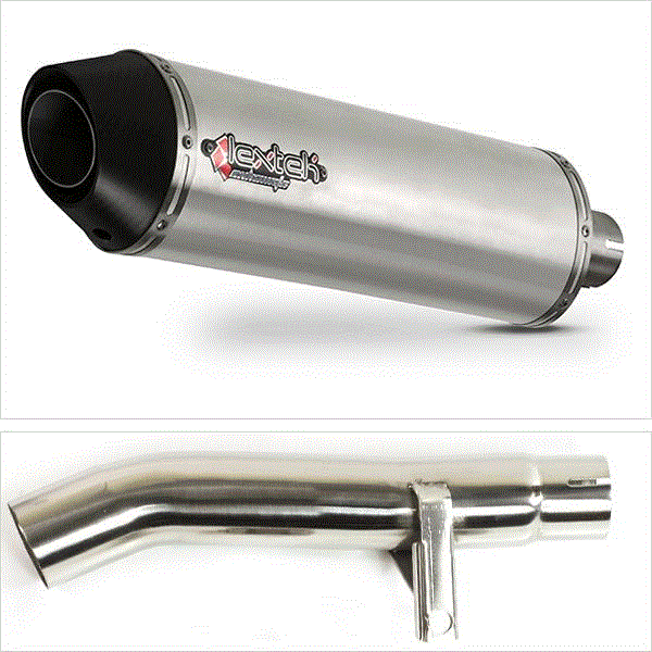 Lextek RP1 Gloss S/Steel Exhaust Kit with Link Pipe for Honda CBF600 F N (04-07)