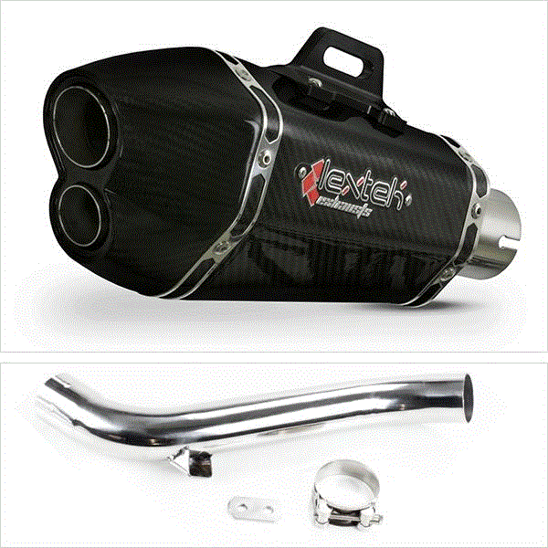 Lextek XP13C Carbon Fibre Exhaust with Link Pipe for Honda VFR1200 F X Cross Tourer (10-16)