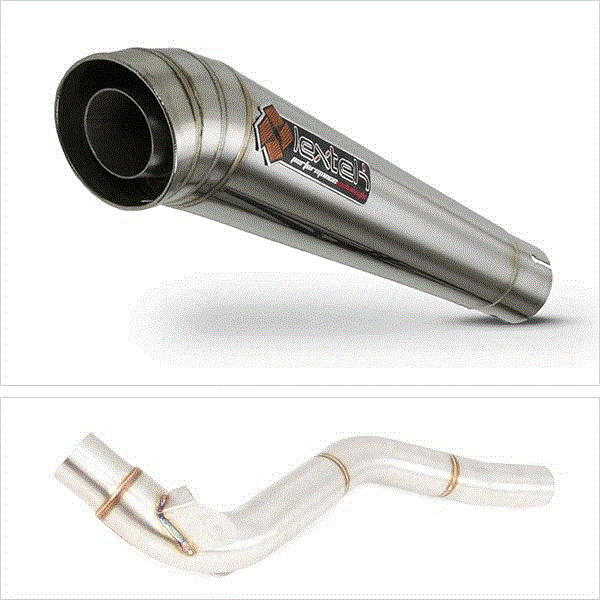 Lextek MP4 S/Steel Exhaust with Link Pipe for Triumph Tiger 1050 (07-12)