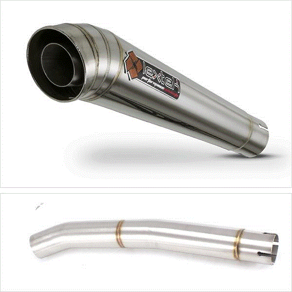 Lextek MP4 S/Steel Exhaust with Link Pipe for Yamaha R6 (06-16)