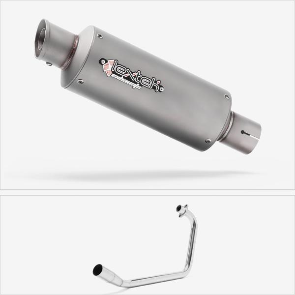 Lextek GP1 Matt S/Steel GP Stubby Exhaust System for Lexmoto ZSX125 (13-16)