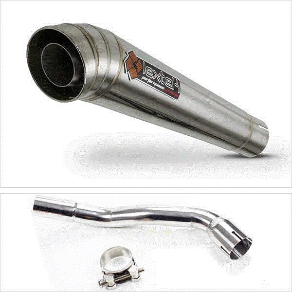 Lextek MP4 S/Steel Megaphone Exhaust System for Pulse XF250GY (06-15)