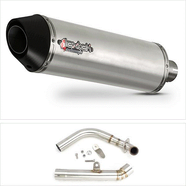Lextek RP1 Matt S/Steel Oval Exhaust System for YAMAHA YZF R125 / MT-125 (14-18)