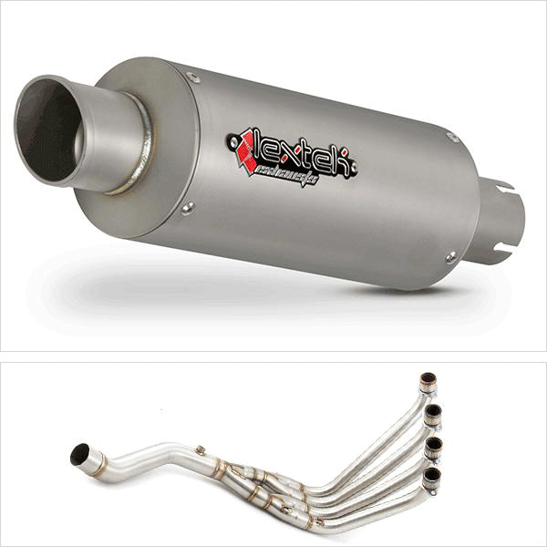 Lextek GP1 Matt S/Steel GP Stubby Exhaust System for Honda CBR650F/CB650F (14-19)